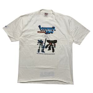 Deadstock VTG 90's Virtual On Cyber Troopers Sega Promo T-Shirt White L